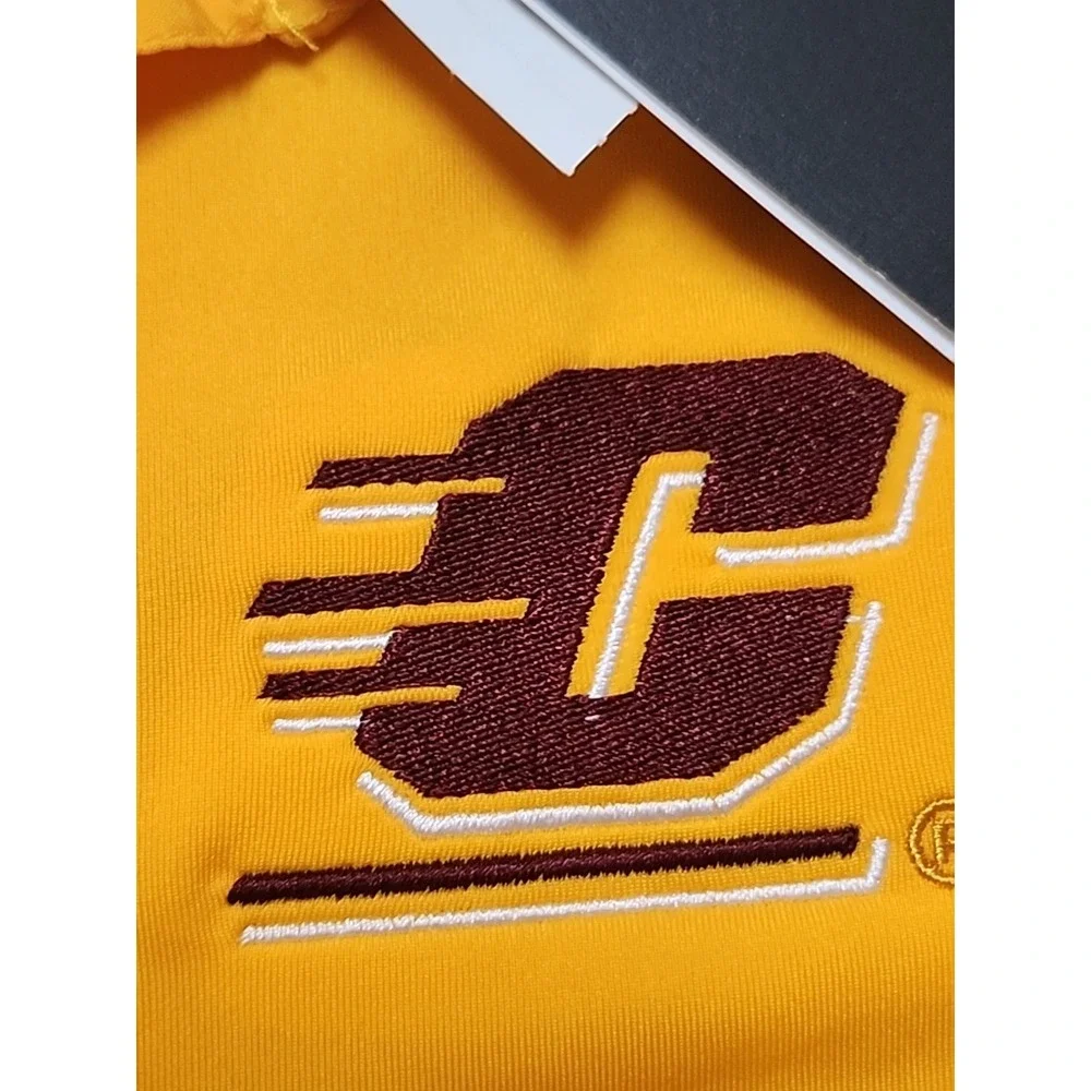 Central Michigan Mens Small Adidas Golf Polo‎ Performance Team Issued NWT